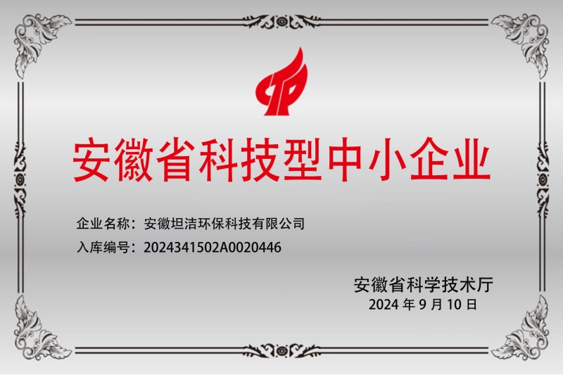 闵行安徽科技型中小企业证书